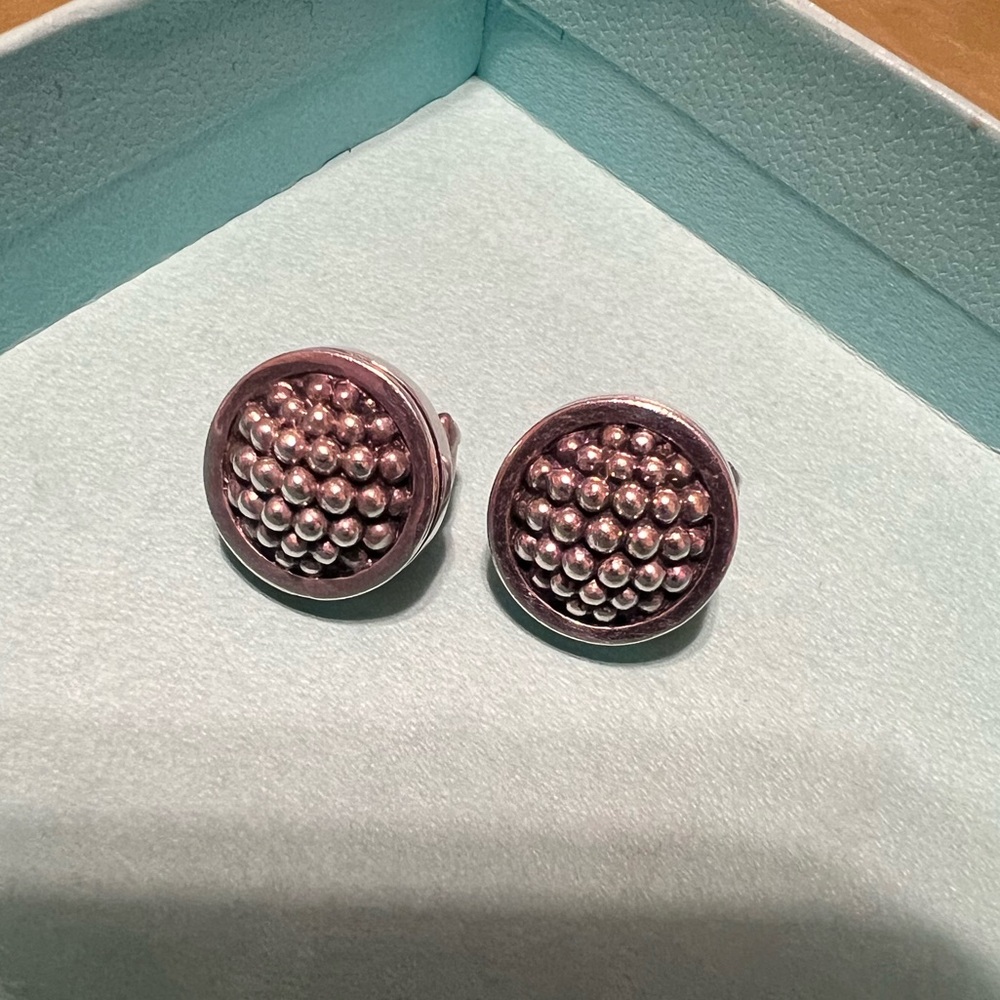 Lagos Silver Caviar Earrings!